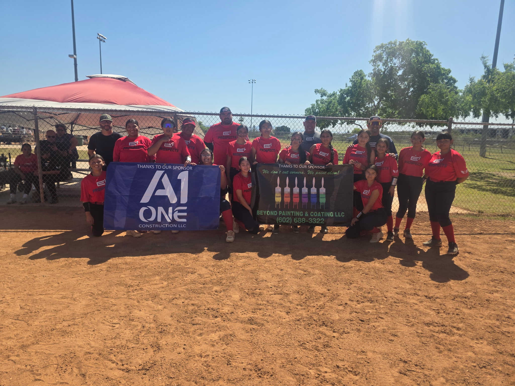 Local youth sports team sponsored by Beyond Painting and Coating