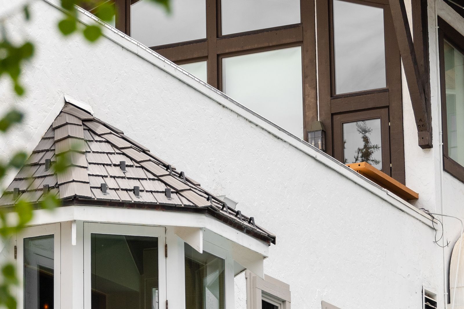 Modern residential exterior close-up
