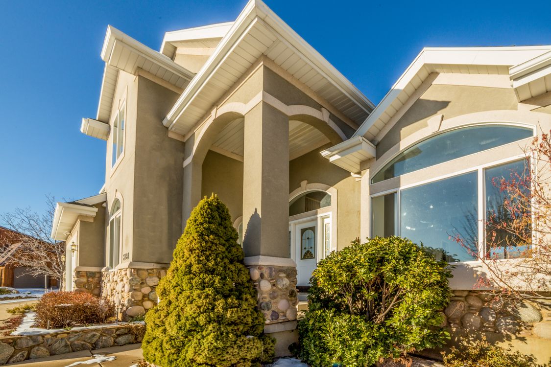 Modern stucco residential exterior painting project